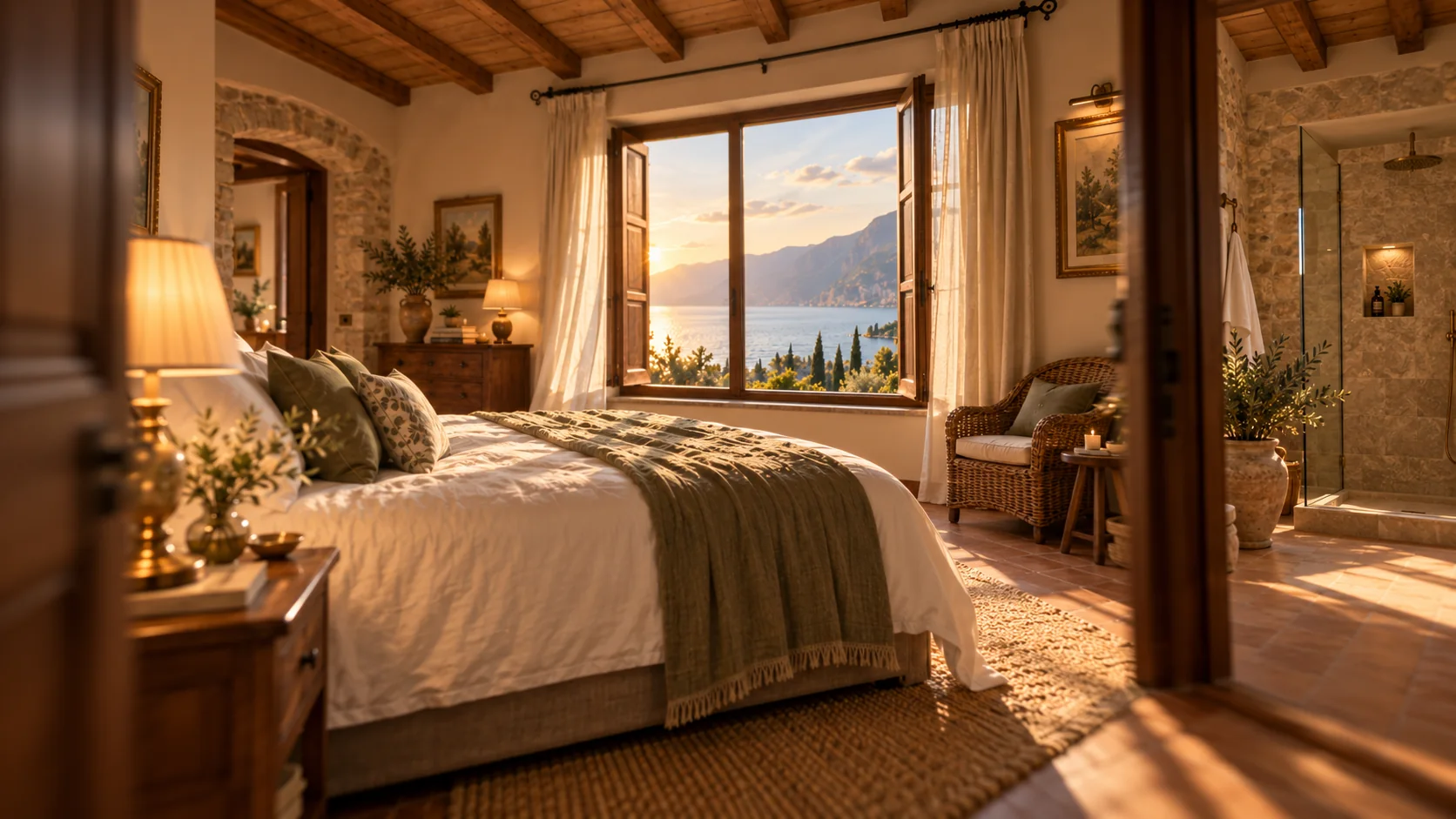 La Camera del Lago, dalla porta