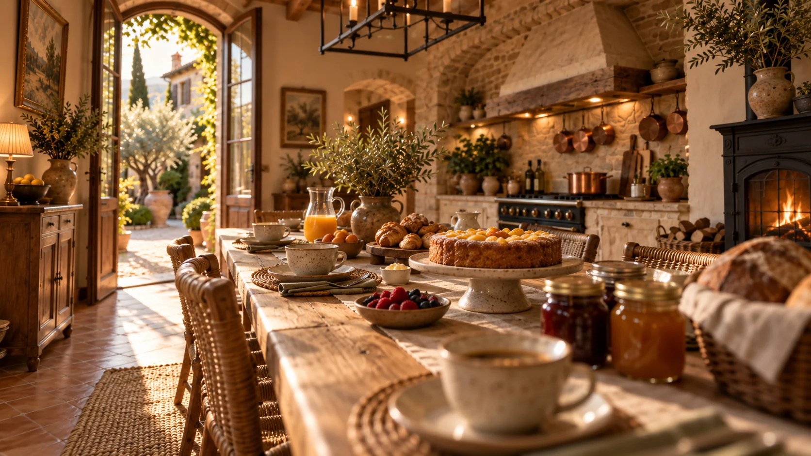La colazione in tavola
